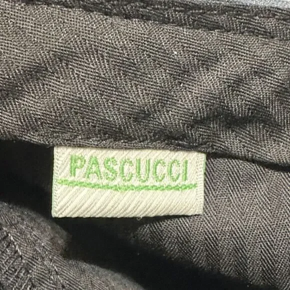 Pascucci Golf Pants Men’s Size 34 (86cm) Black Pleated Titanium Nylon Polyester